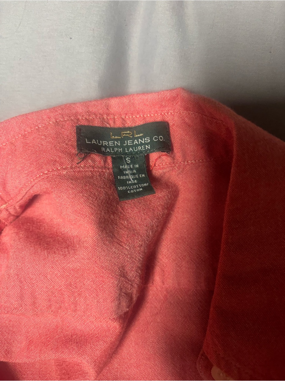Lauren Ralph Lauren Red Button-Down Shirt